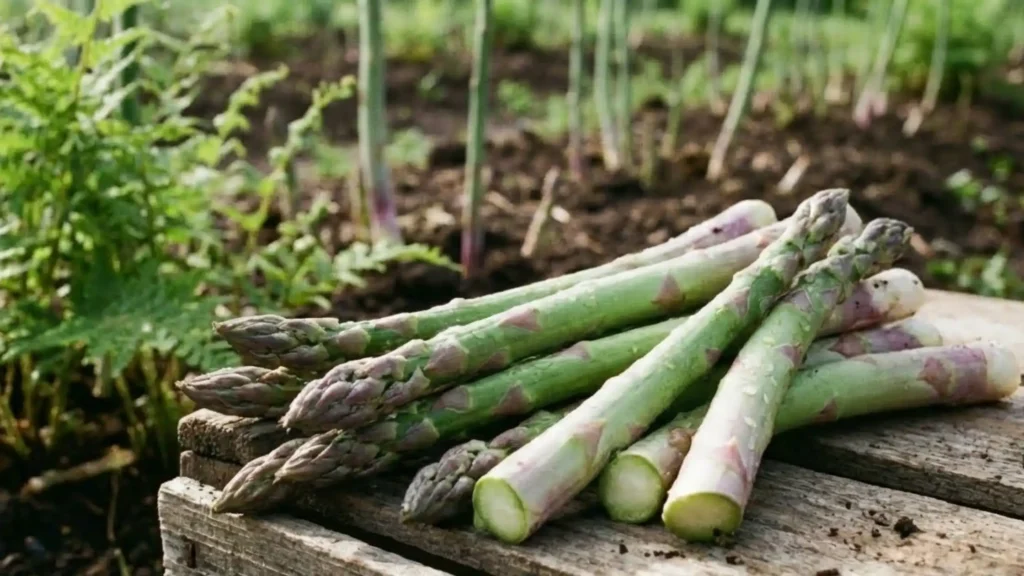 Asparagus cut on a box buy from farmers direct