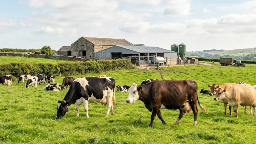 dairy cows walking in a field buy from farmers direct.
