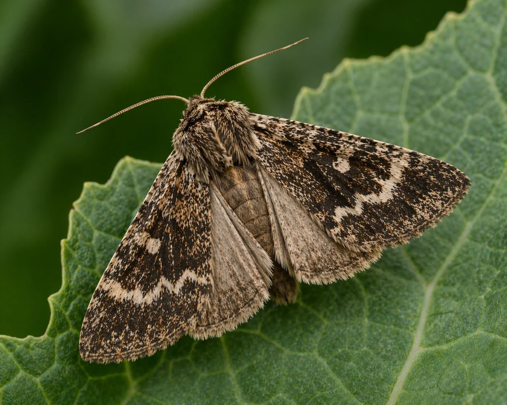 a cabbage moth on a leaf