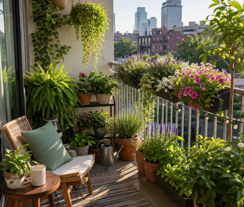 an image of plants growing on a balcony