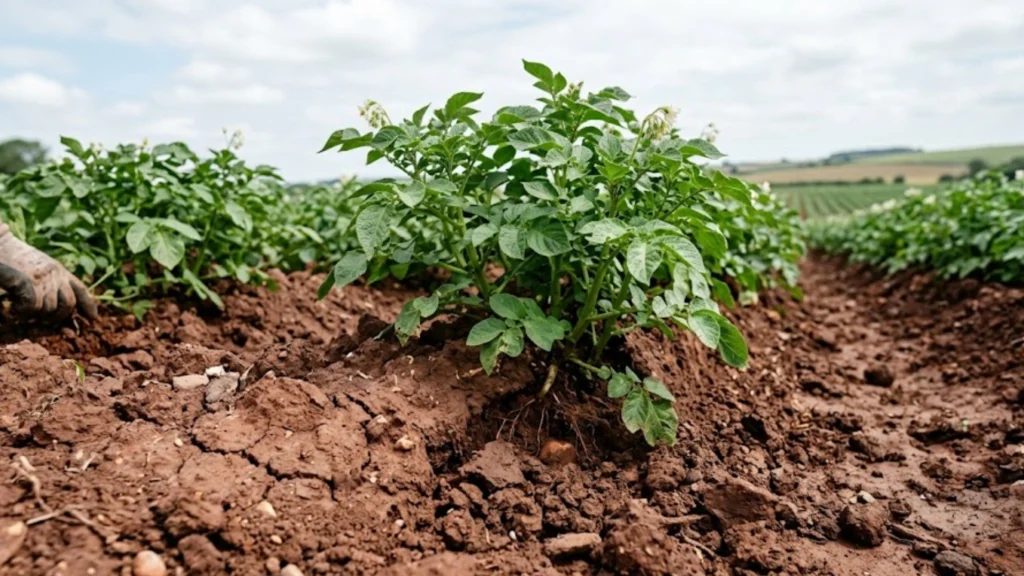 potatoes in clay soil
