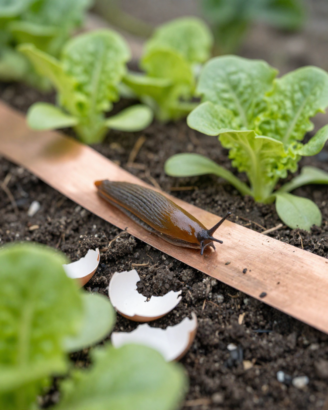 A copper wire on a slug