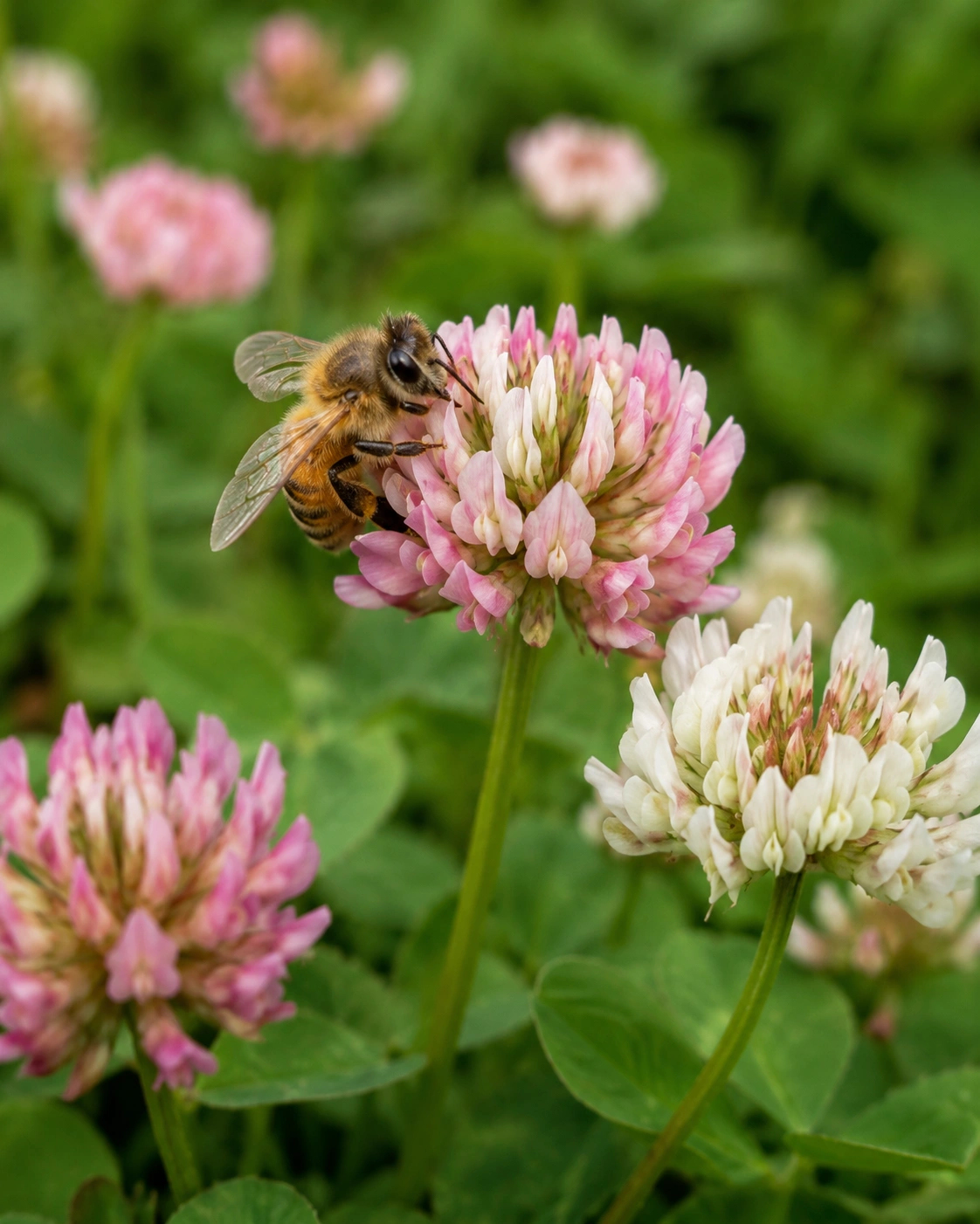 A bee on a flower