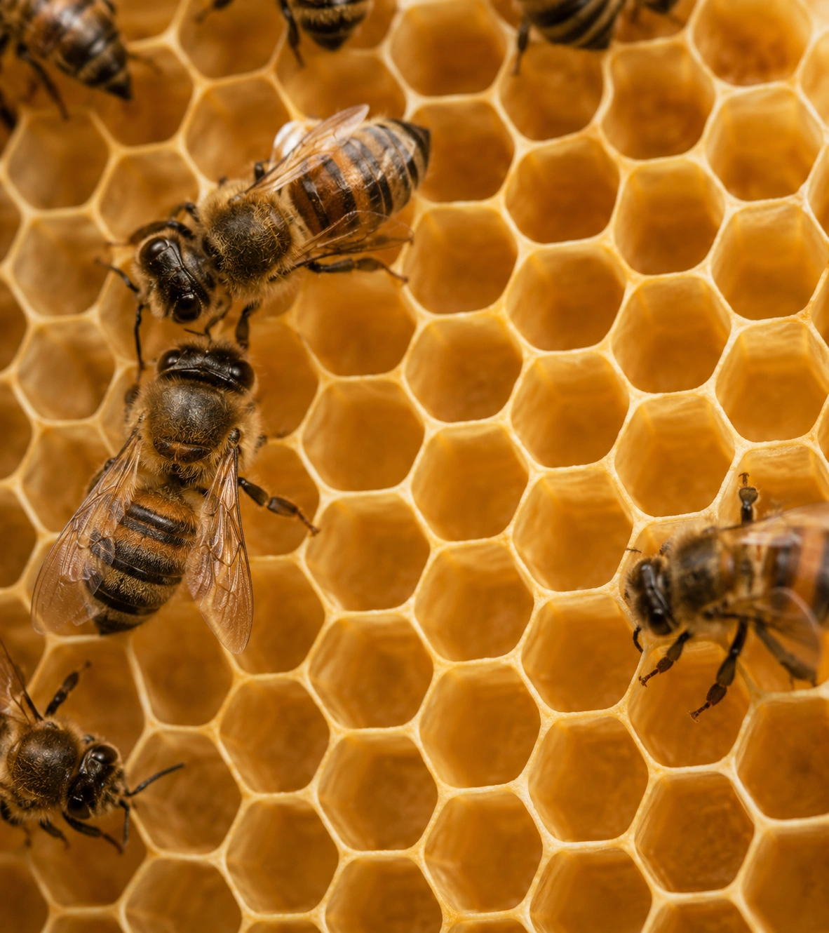 bees making a beehive