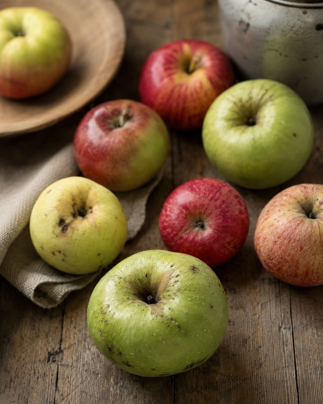 washed cooking apples