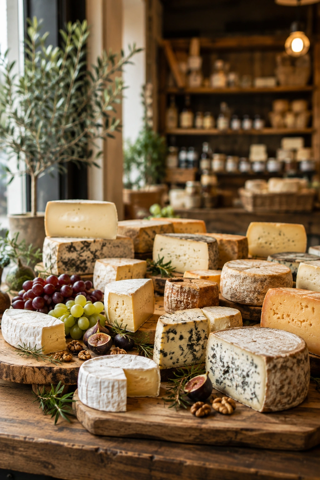 local cheese displayed in a chop