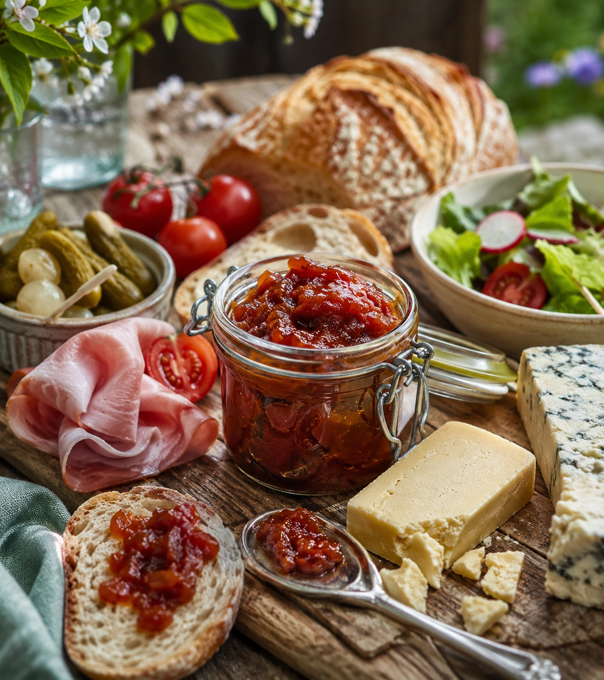 a tomato chutney spread