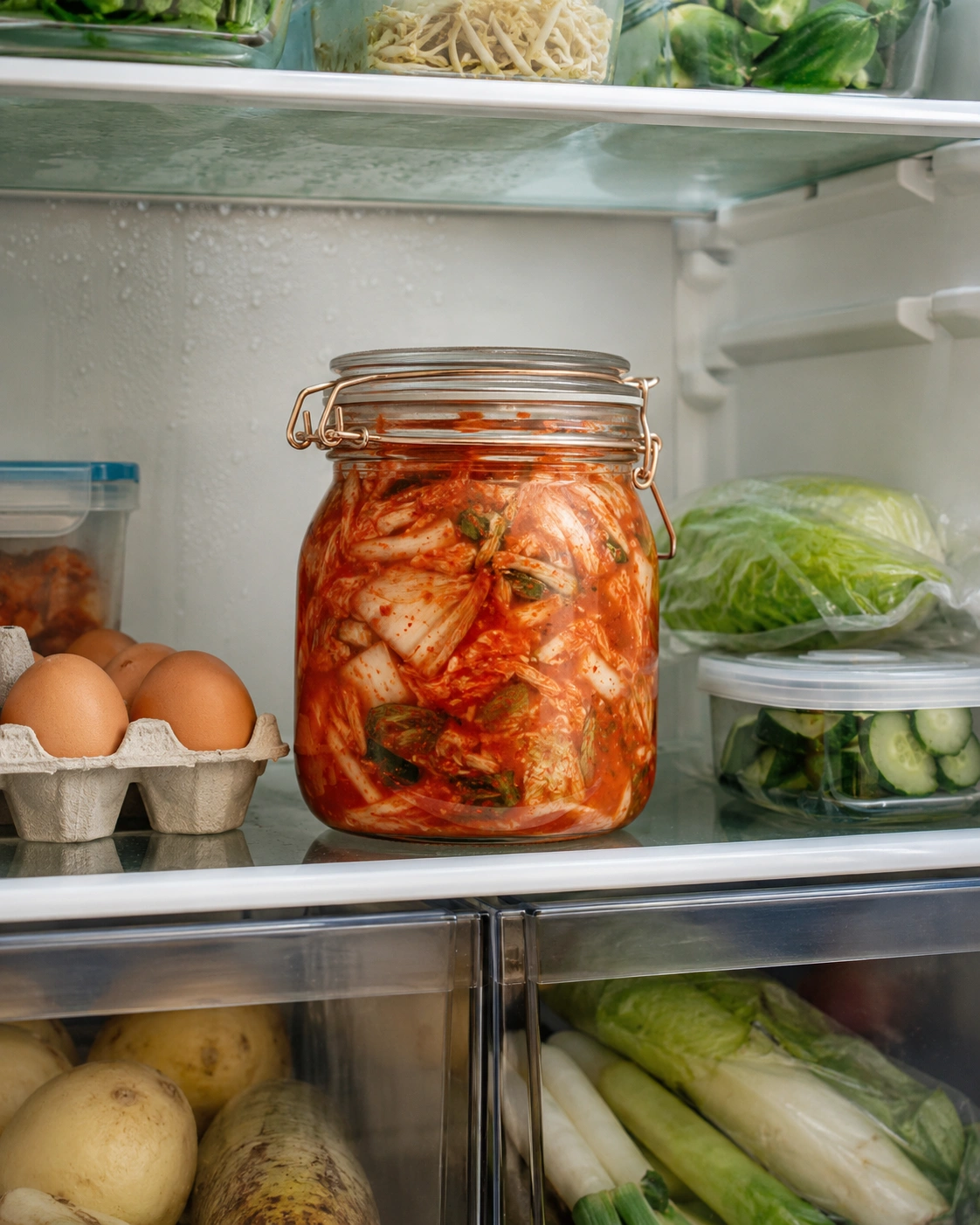 kimchi in a jar