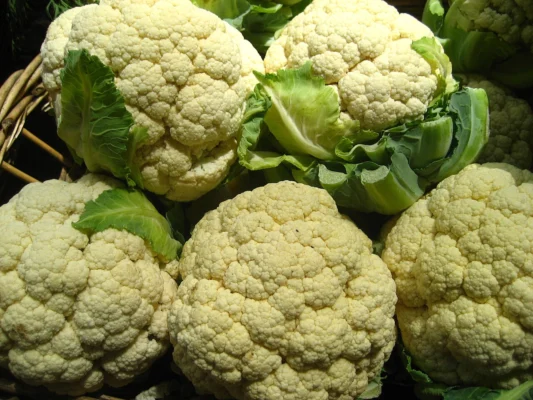 Cauliflower with its outer leaves