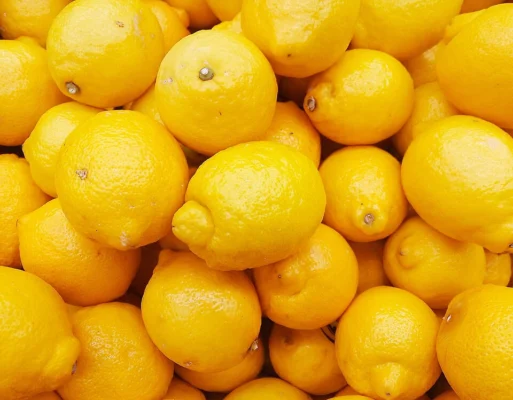 A collection of ripe yellow lemons