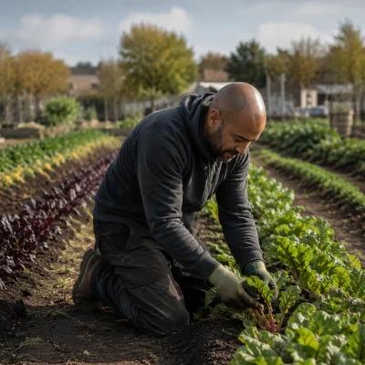 gathering crops from the field