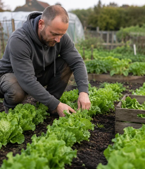 A Man picking crops